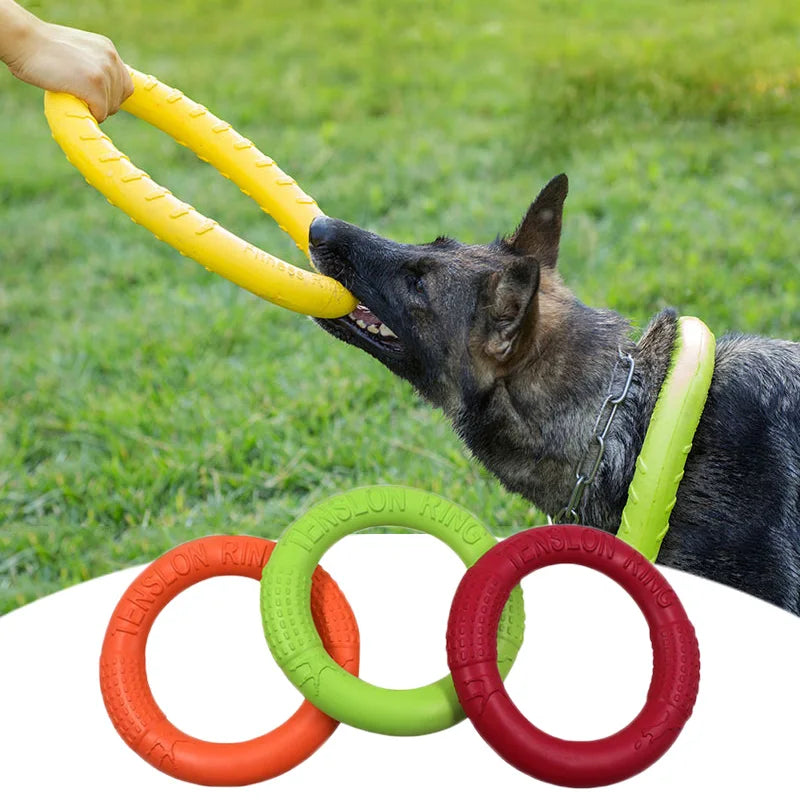 Durable Dog Flying Disk Toy – Interactive Training Ring for Aggressive Chewers – Floating Anti-Bite Pet Toy