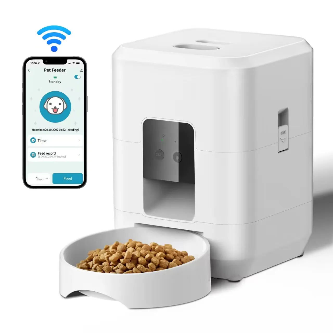 Smart Automatic Pet Feeder with Timed Meal Control and Spill Prevention