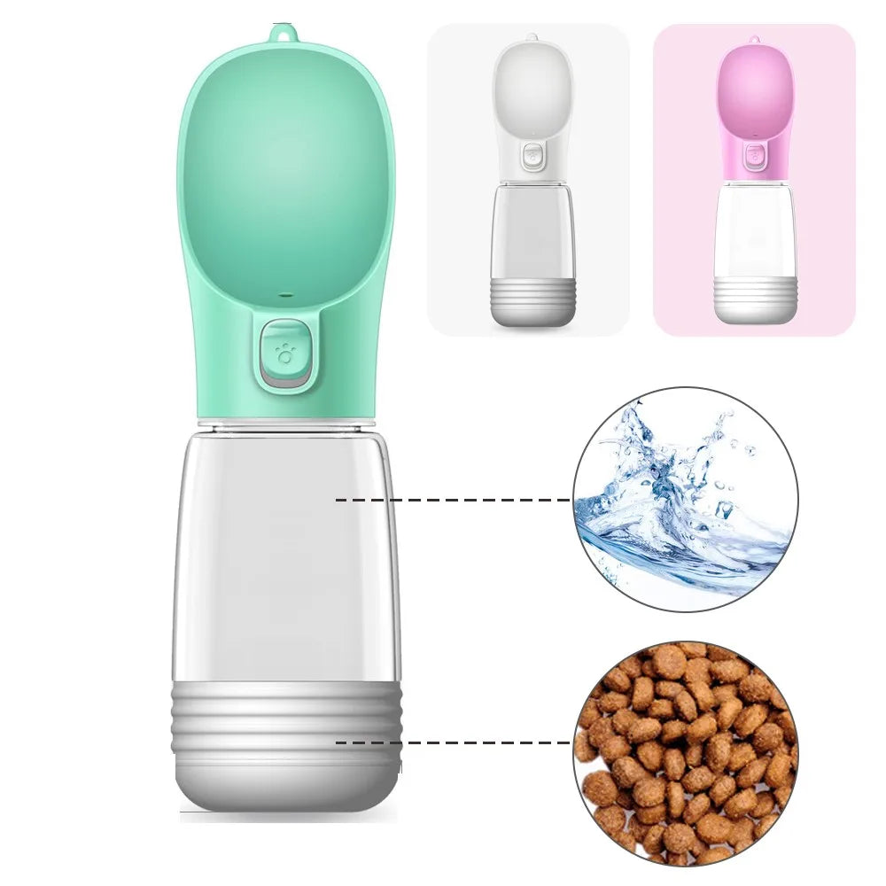 Portable Dog Water Bottle & Food Container – Outdoor Travel Drinking Bowls for Pets