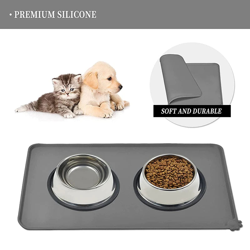 Silicone Non-Slip Pet Feeding Mat - Waterproof & Easy to Clean