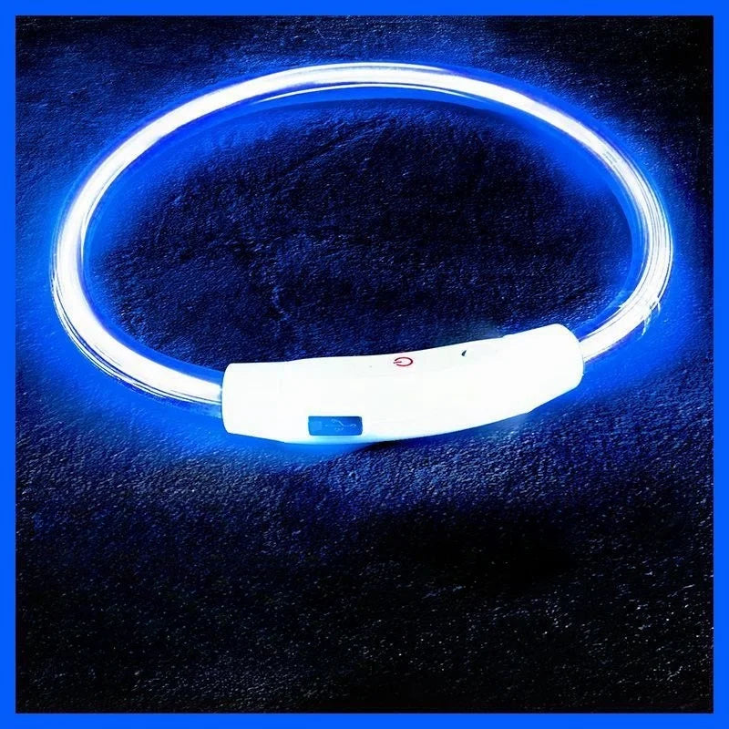 USB Rechargeable LED Dog Collar – Luminous Anti-Lost Pet Collar for Night Safety