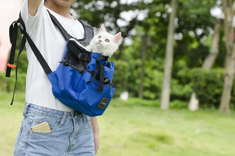 Breathable Dog Carrier Backpack – Reflective, Portable Pet Travel Bag for Cats & Small Dogs
