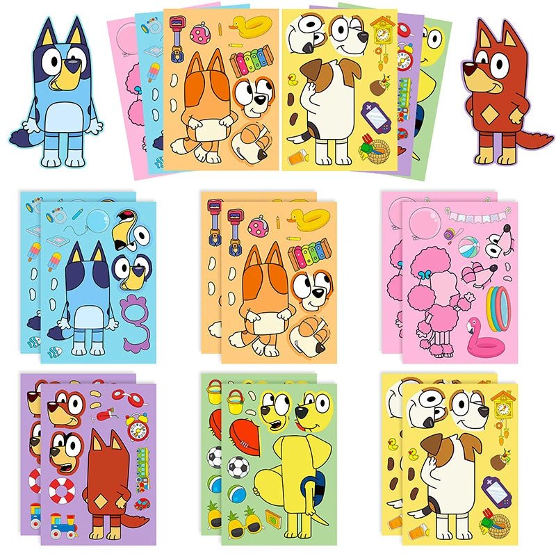 Bluey & Bingo DIY Puzzle Stickers – Educational Fun Toy for Dogs