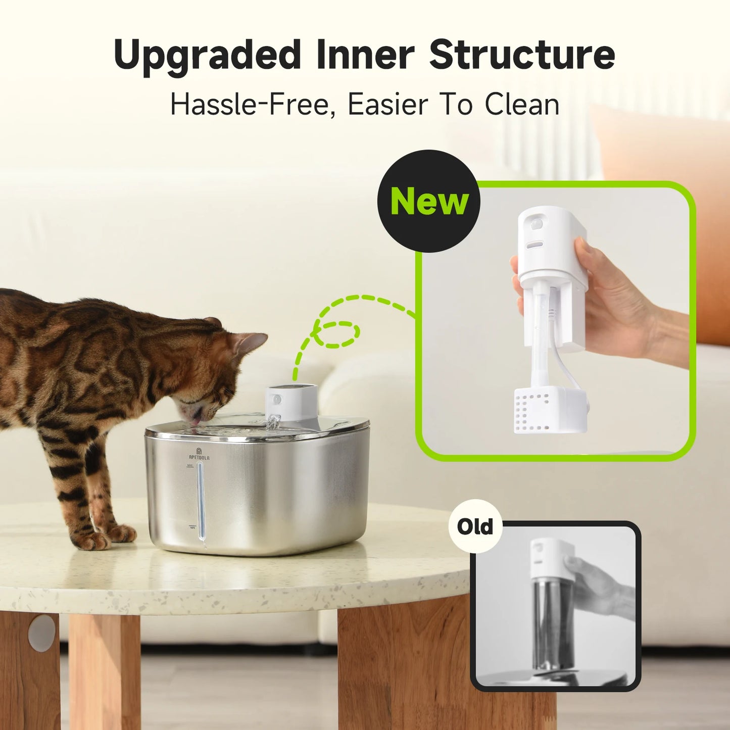 4L Wireless Pet Water Fountain – Motion Sensor Stainless Steel Cat & Dog Dispenser