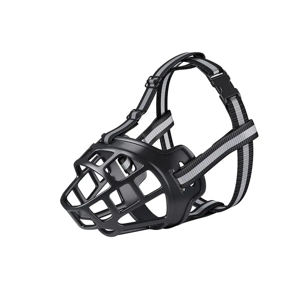 Adjustable Reflective Dog Muzzle – Breathable, Anti-Biting Mouth Cover