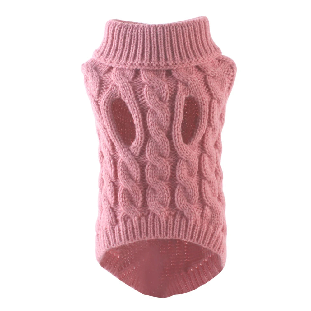 Puppy Dog Sweaters – Winter Warm Pet Turtleneck Vest for Small Medium Dogs & Cats