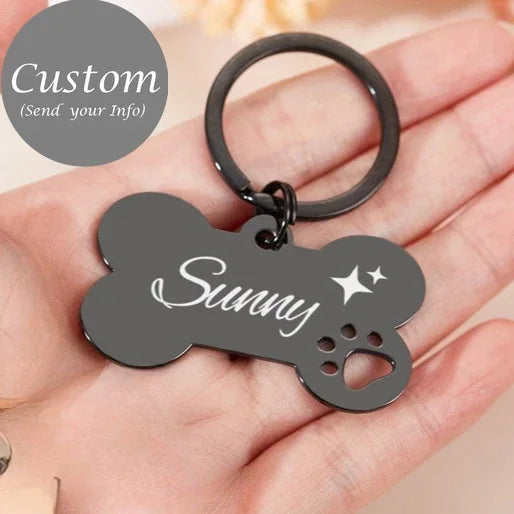 Personalized Bone-Shaped Pet ID Tags with Free Engraving
