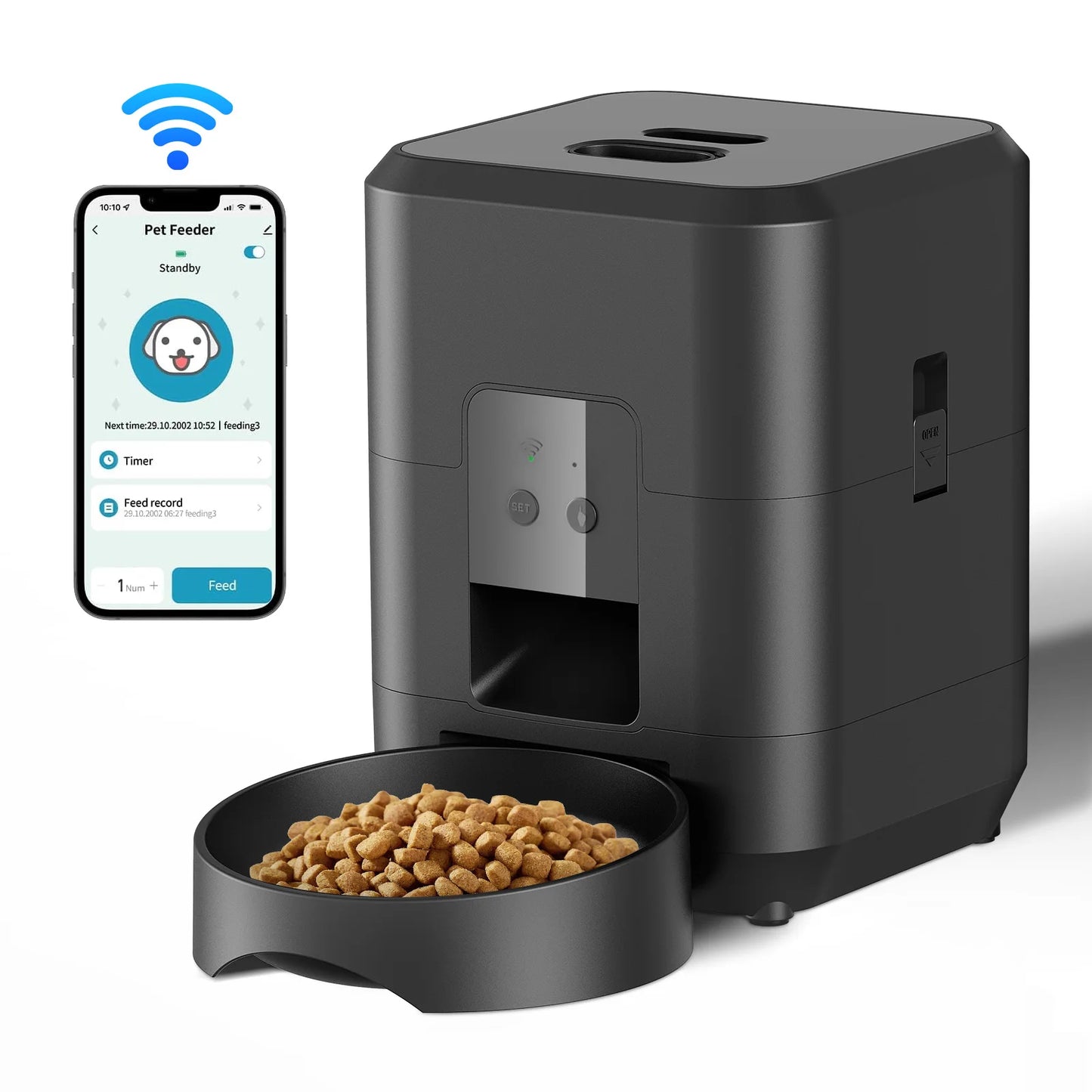 Smart Automatic Pet Feeder with Timed Meal Control & Spill Prevention