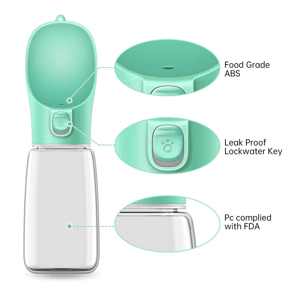 Portable Dog Water Bottle & Food Container – Outdoor Travel Drinking Bowls for Pets