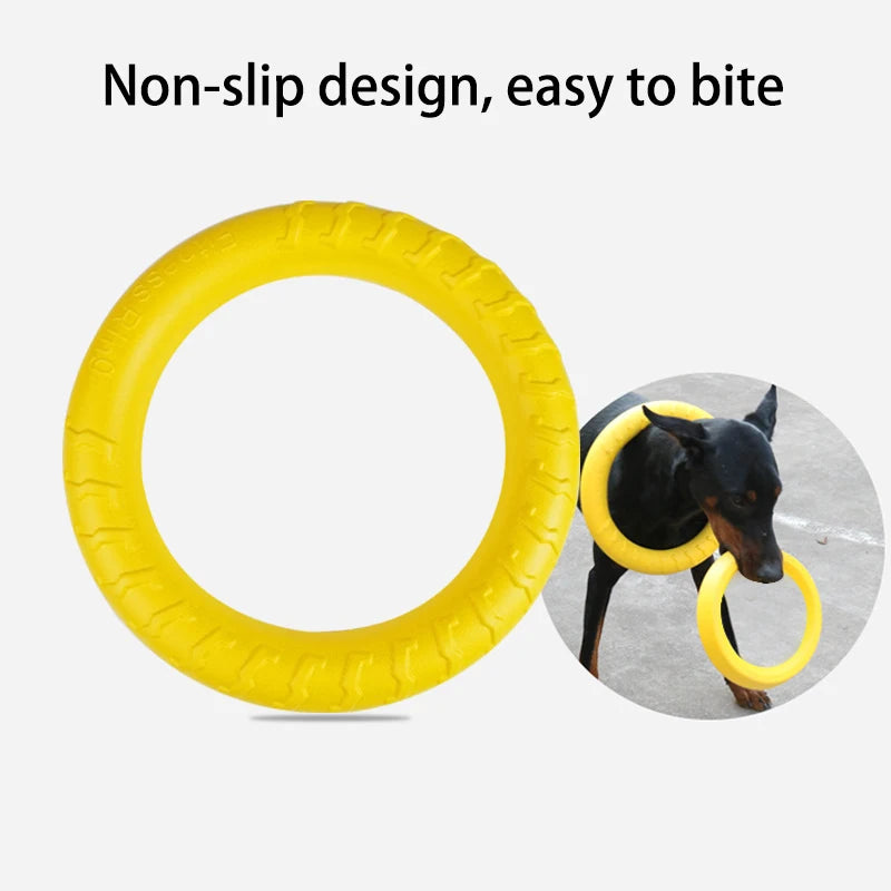 Durable Dog Flying Disk Toy – Interactive Training Ring for Aggressive Chewers – Floating Anti-Bite Pet Toy