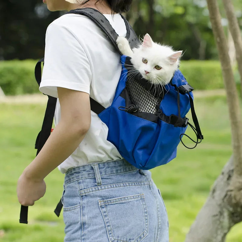 Breathable Dog Carrier Backpack – Reflective, Portable Pet Travel Bag for Cats & Small Dogs
