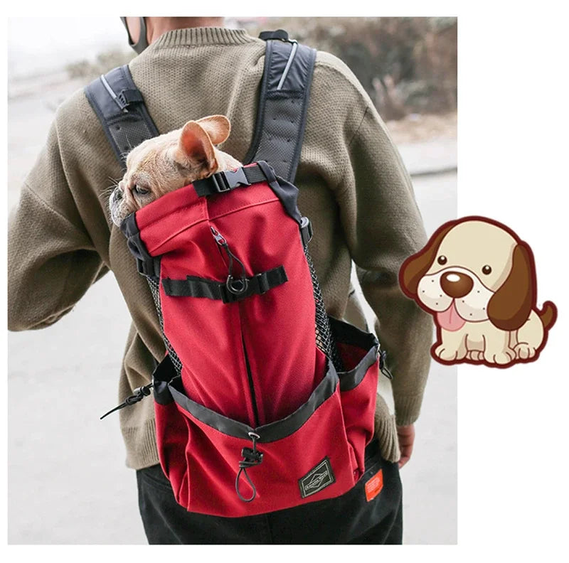 Breathable Dog Carrier Backpack – Reflective, Portable Pet Travel Bag for Cats & Small Dogs
