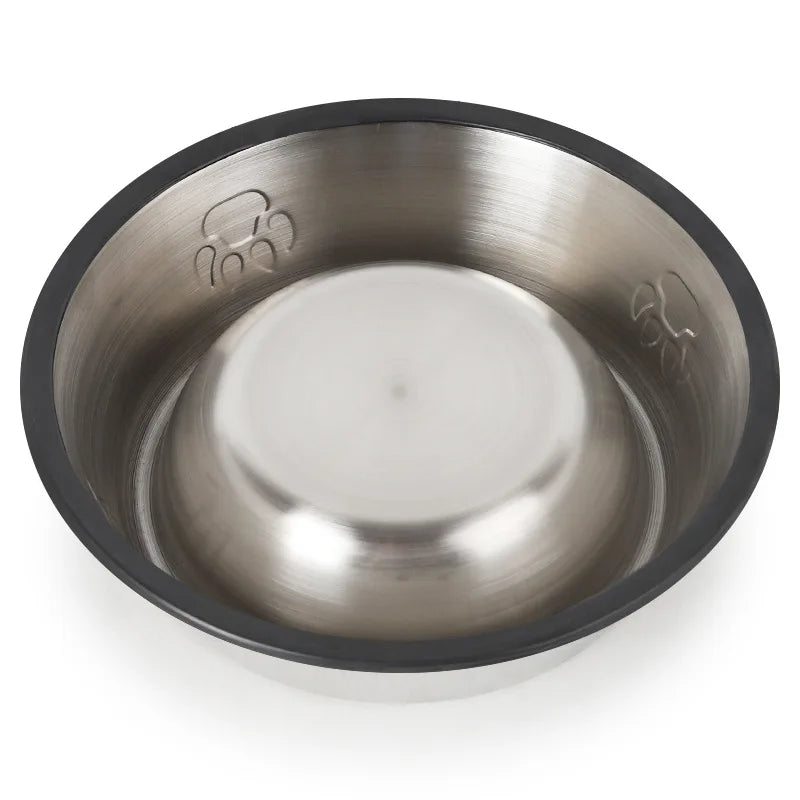 Quality Paw Stainless Steel Pet Dog Bowl – Skidproof, Anti-ant Shape, Available in 6 Sizes