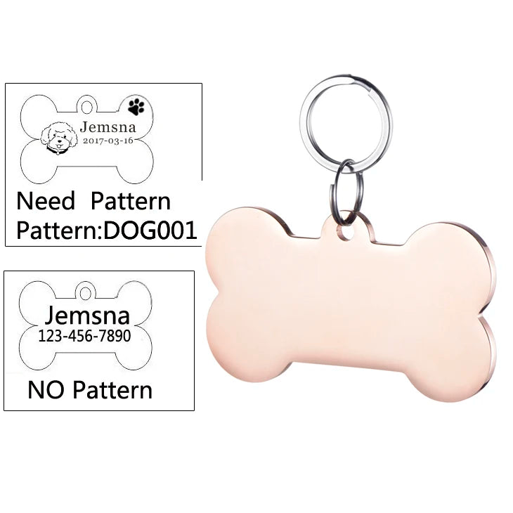 Custom Engraved Dog ID Tag with Name & Phone Number