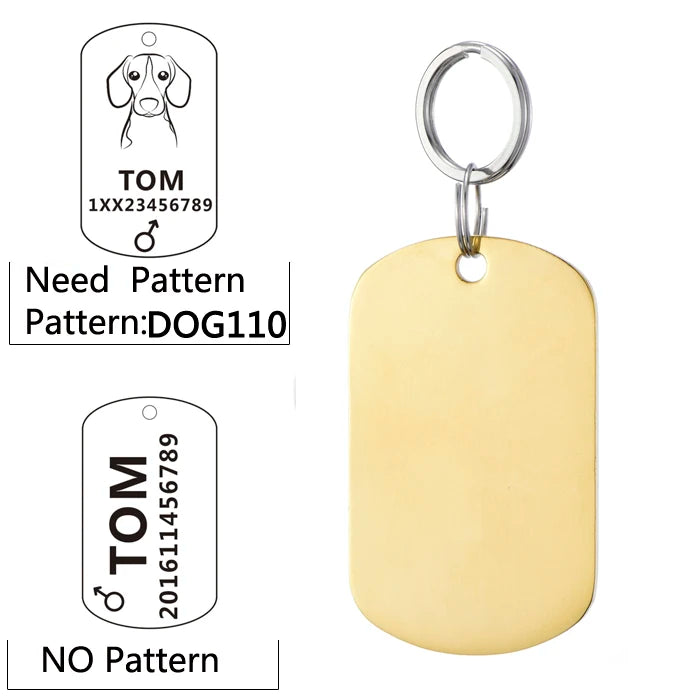 Custom Engraved Dog ID Tag with Name & Phone Number