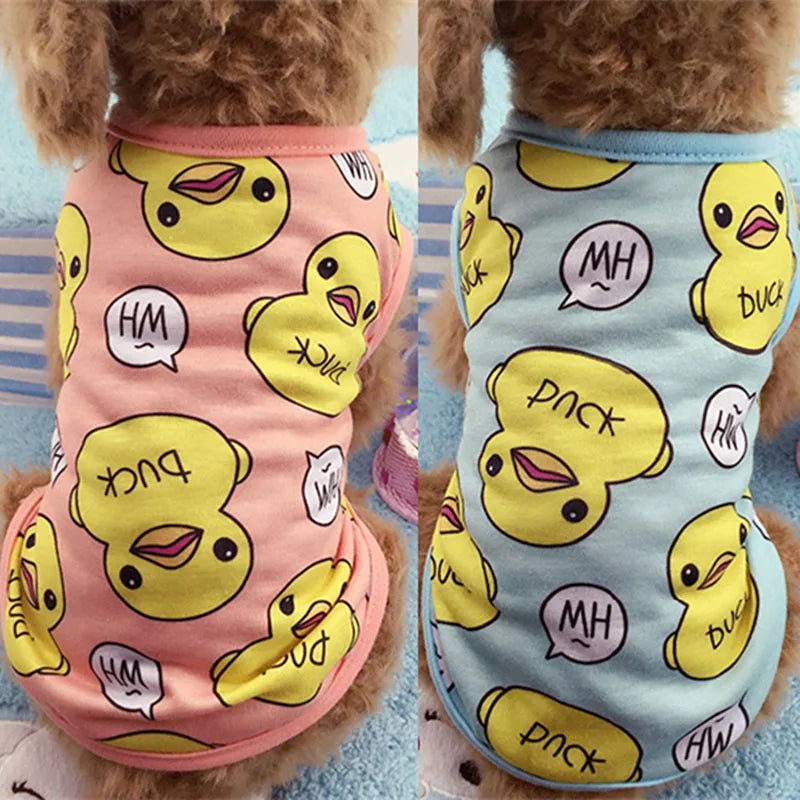 Soft Cotton Puppy Pajamas - Small Dog Clothes, Yorkies & Chihuahua Outfits, Summer Pet Clothing