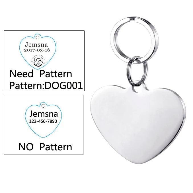 Custom Engraved Dog ID Tag with Name & Phone Number