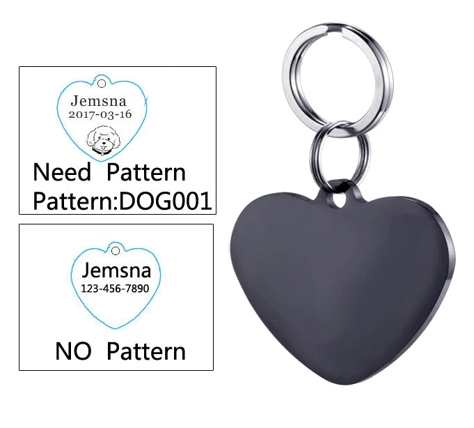 Custom Engraved Dog ID Tag with Name & Phone Number