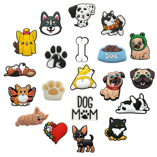 Cute Dog Shoe Charms Pins for Crocs – Fun Clog & Sandal Accessories for Kids & Women