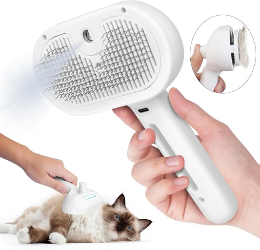 Pet Grooming Comb with Mist Humidifier – Removes Hair & Reduces Frizz