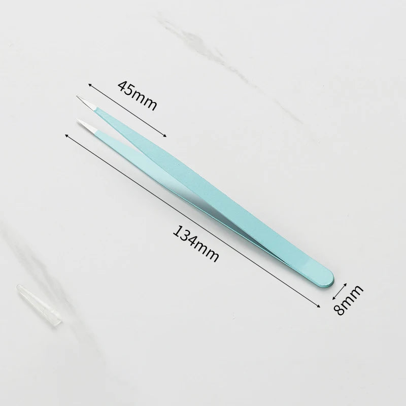 Stainless Steel Macaron Tweezers – Nail Art, Eyelash, Scrapbooking, and DIY Tool