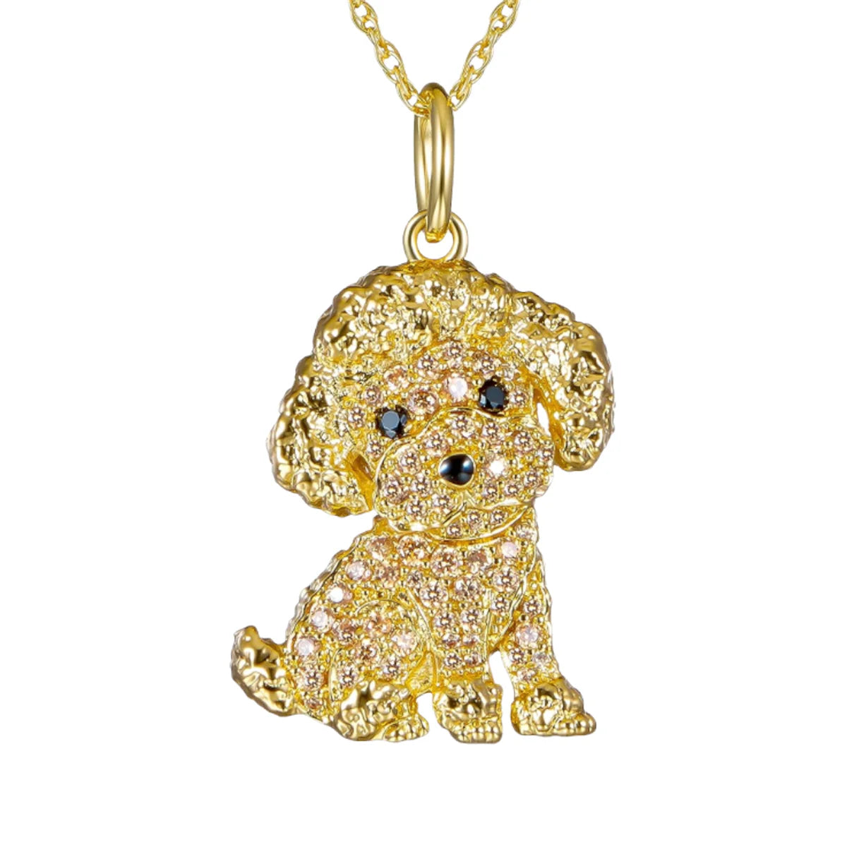 Exquisite Schnauzer Dog Pendant Necklace – Elegant Rhinestone Puppy Jewelry for Women, Perfect Gift for Dog Lovers