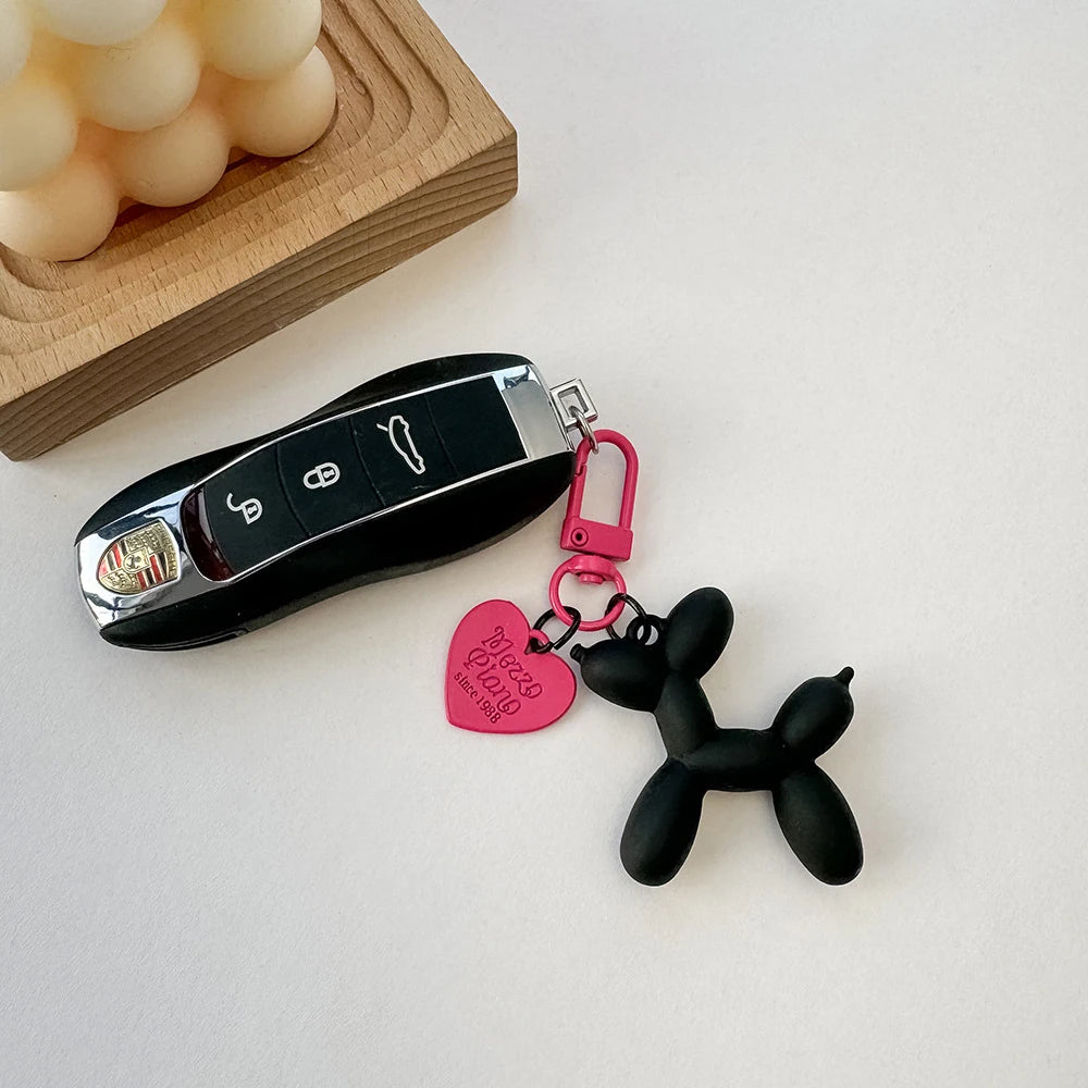 Cartoon Balloon Dog Keychain – Cute Acrylic Bag Charm for Women & Couples