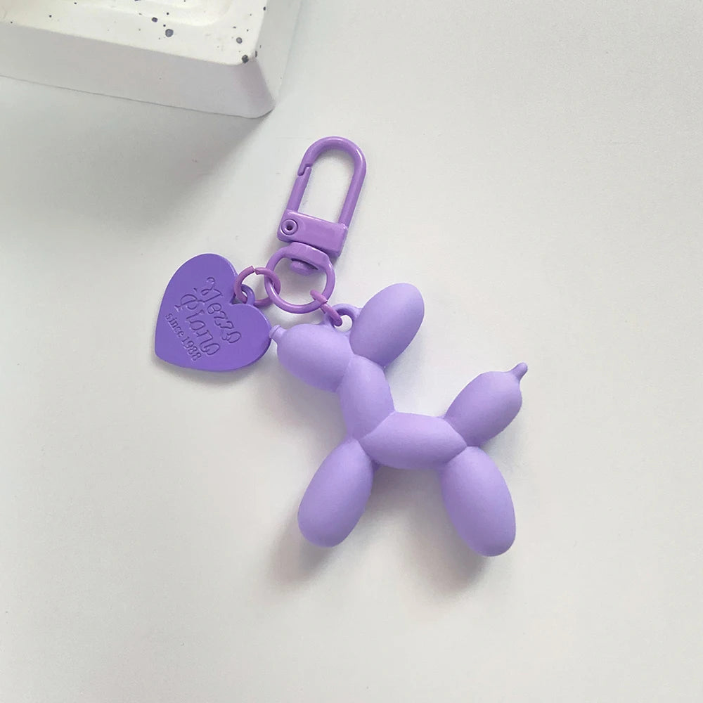 Cartoon Balloon Dog Keychain – Cute Acrylic Bag Charm for Women & Couples