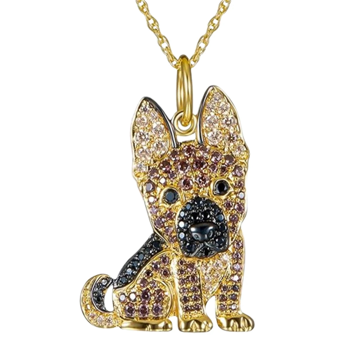 Exquisite Schnauzer Dog Pendant Necklace – Elegant Rhinestone Puppy Jewelry for Women, Perfect Gift for Dog Lovers