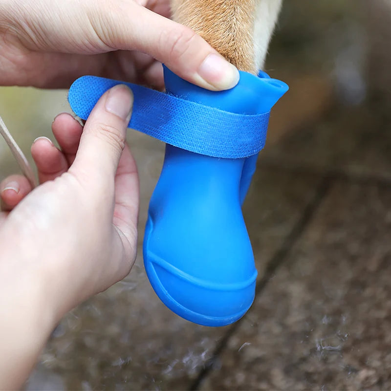 Waterproof Dog Rain Boots – Anti-Slip Rubber Shoes for Small, Medium, Large Dogs