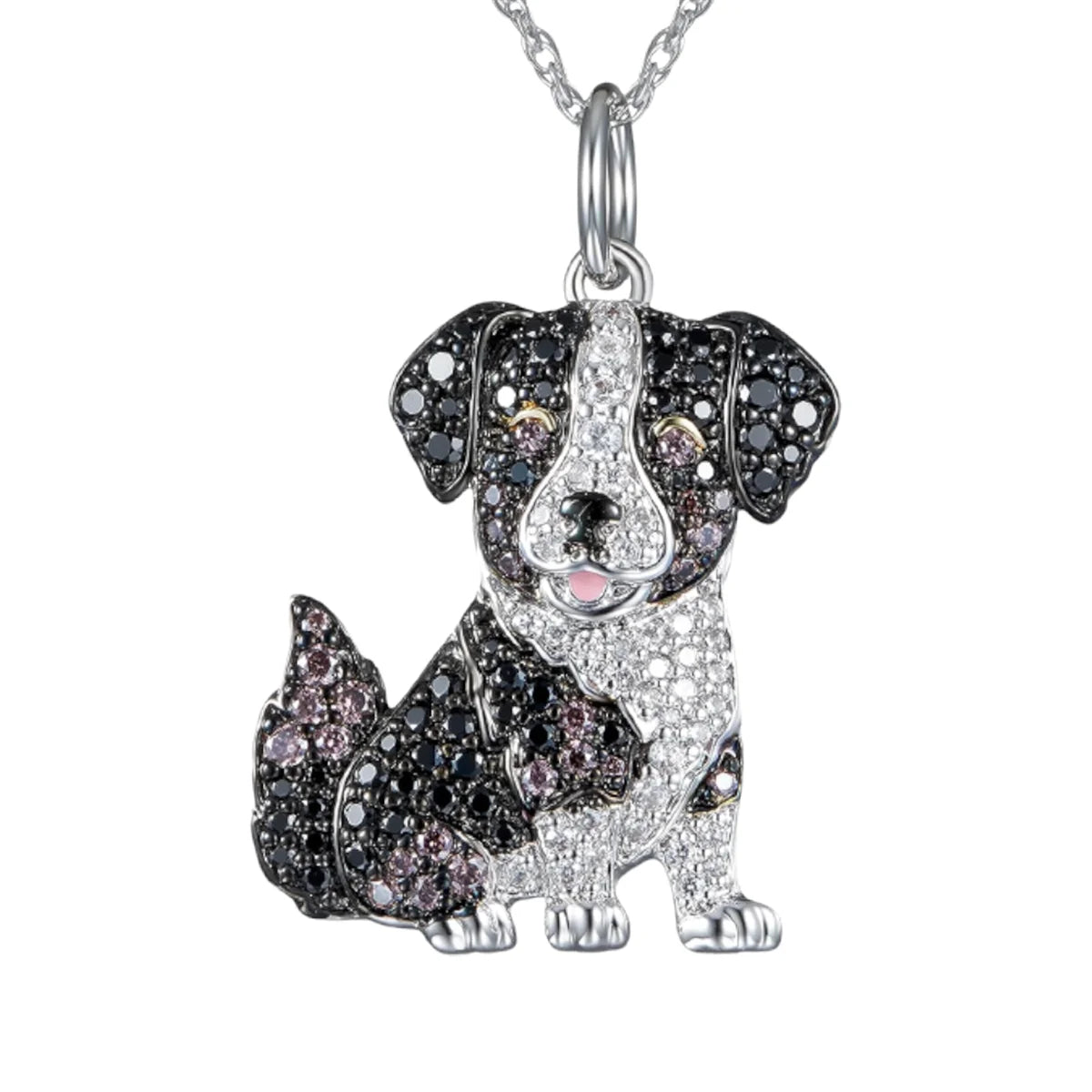 Exquisite Schnauzer Dog Pendant Necklace – Elegant Rhinestone Puppy Jewelry for Women, Perfect Gift for Dog Lovers