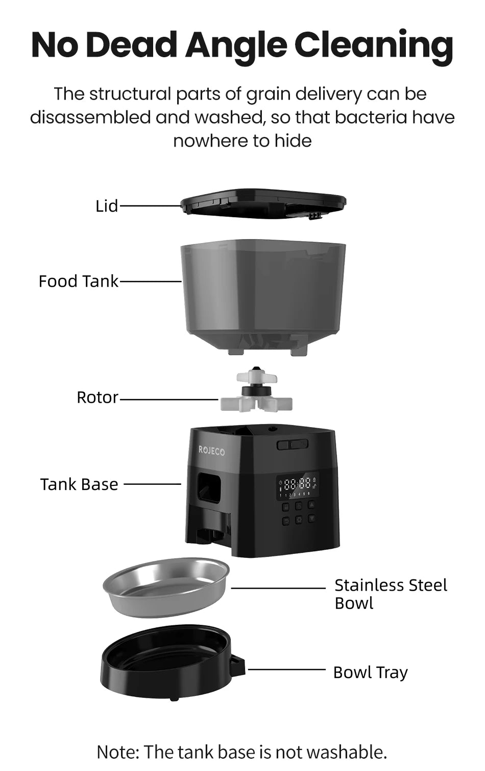 2L Automatic Pet Feeder with Portion Control and Anti-Jam Design