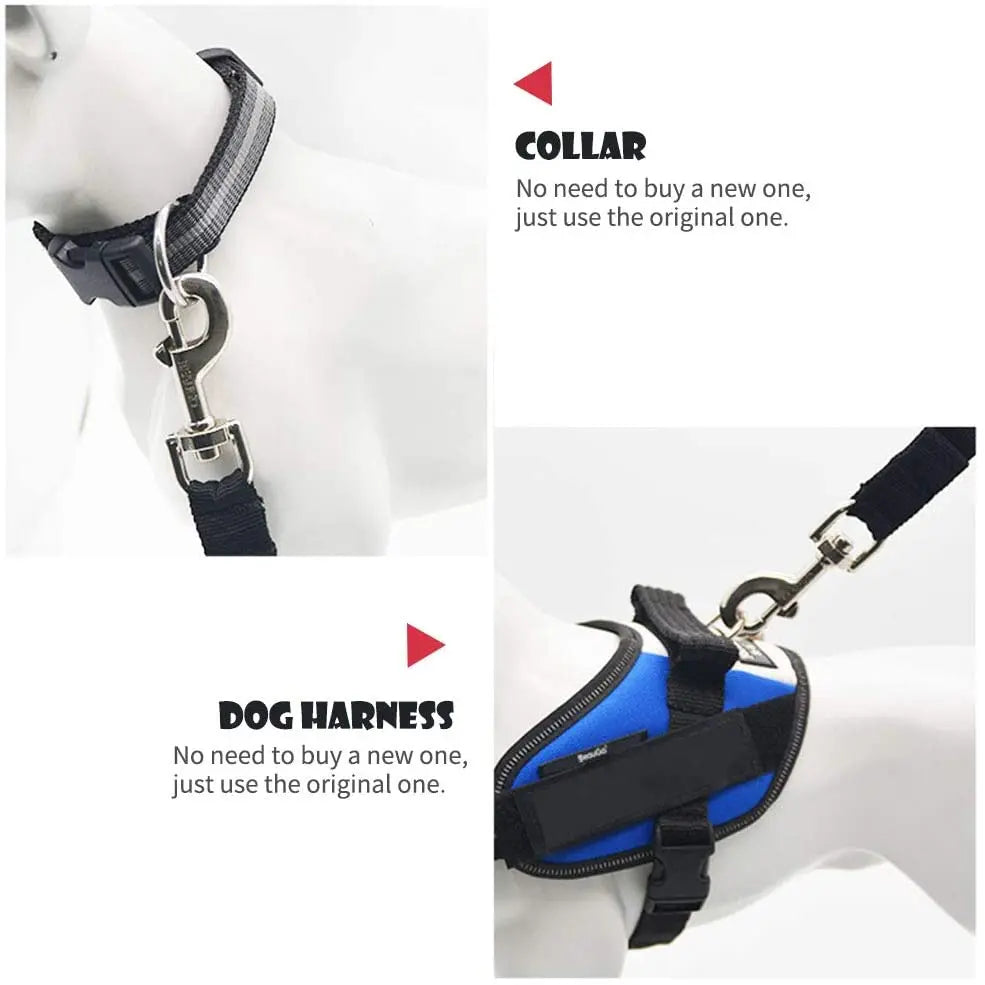 Adjustable Pet Car Seat Belt – Safety Harness Lead Clip for Dogs & Cats