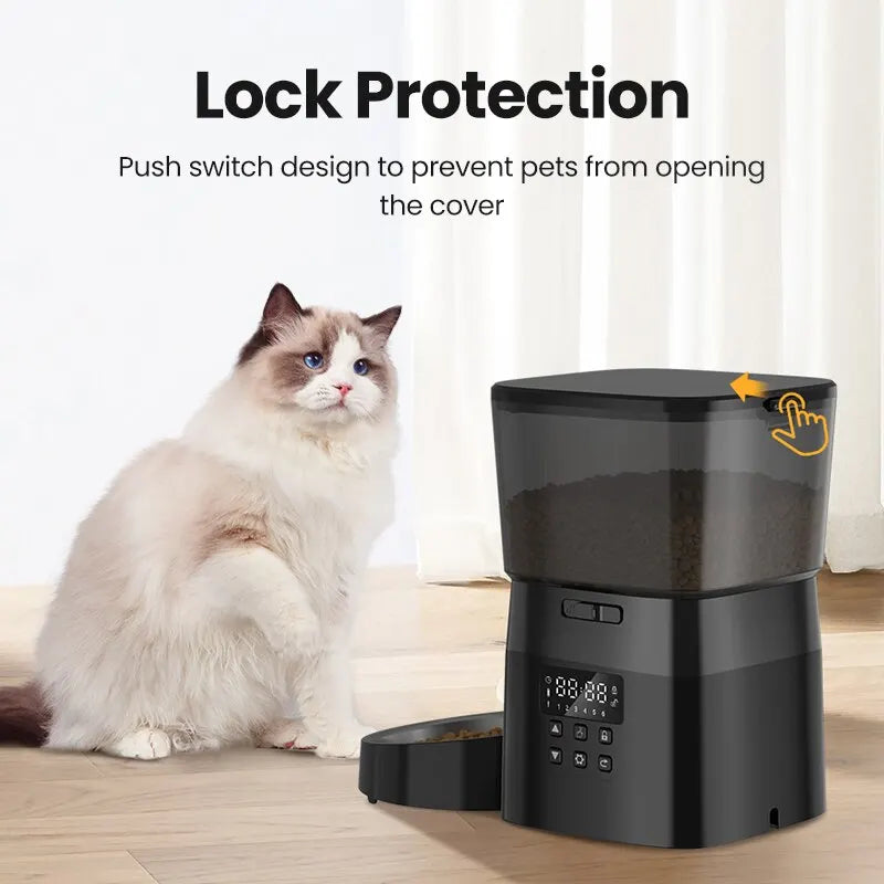 2L Automatic Pet Feeder with Portion Control and Anti-Jam Design