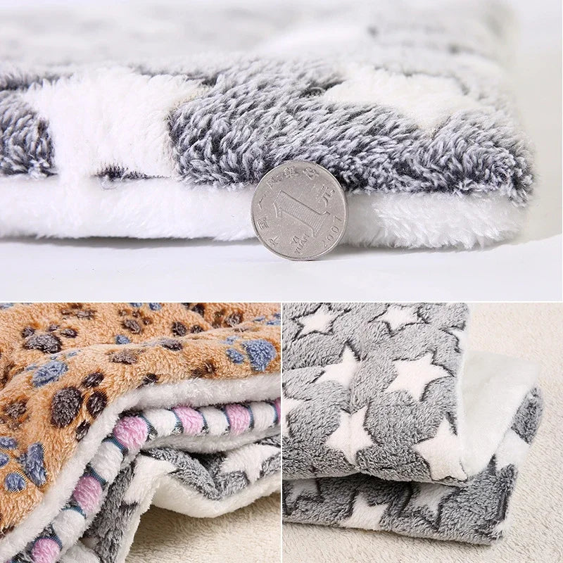 Soft Fleece Pet Bed Mat - Washable, Warm & Non-Slip