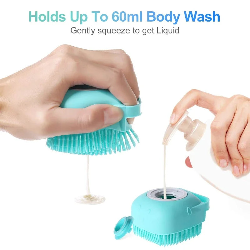 2-in-1 Pet Shampoo Brush & Massage Scrubber