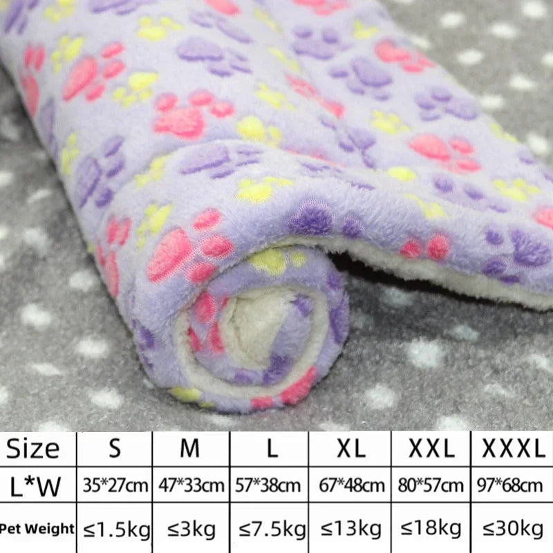 Soft Fleece Pet Bed Mat - Washable, Warm & Non-Slip