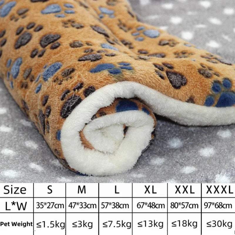 Soft Fleece Pet Bed Mat - Washable, Warm & Non-Slip