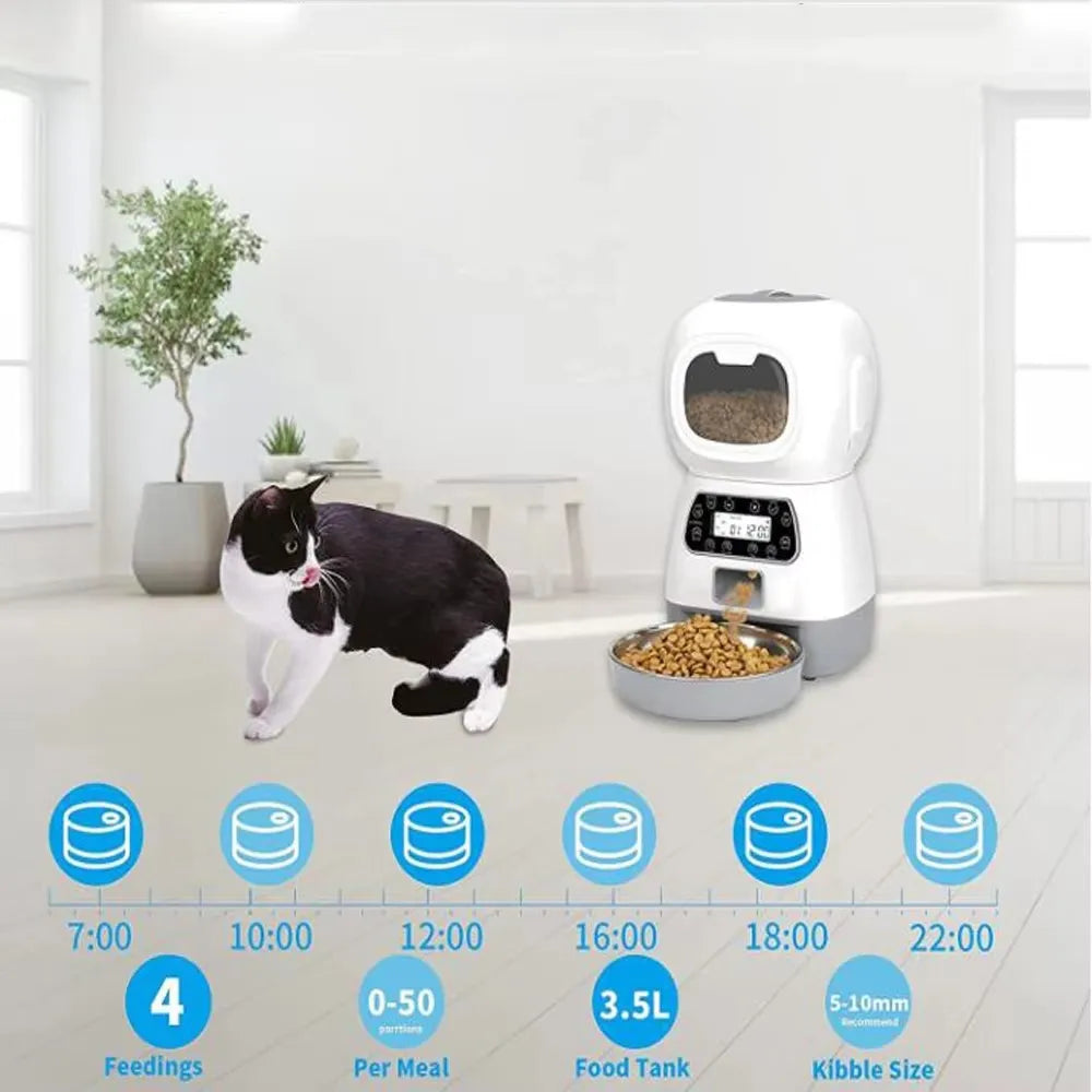 3.5L Smart Automatic Pet Feeder with Voice Recorder