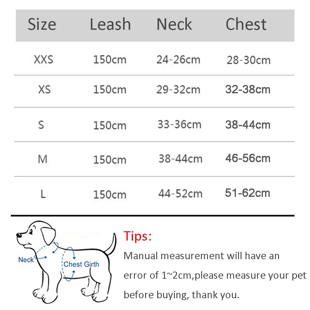 Adjustable Dog Harness & Leash Set - Soft, Reflective Vest for Small Dogs