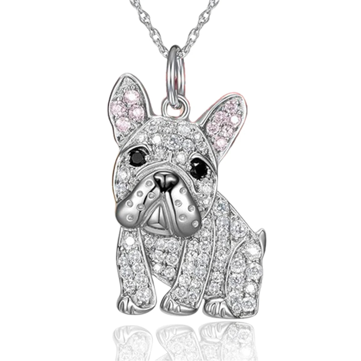 Exquisite Schnauzer Dog Pendant Necklace – Elegant Rhinestone Puppy Jewelry for Women, Perfect Gift for Dog Lovers