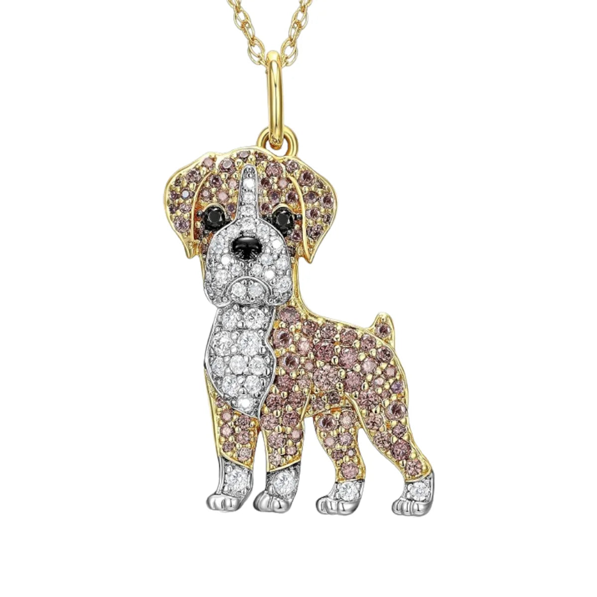 Exquisite Schnauzer Dog Pendant Necklace – Elegant Rhinestone Puppy Jewelry for Women, Perfect Gift for Dog Lovers