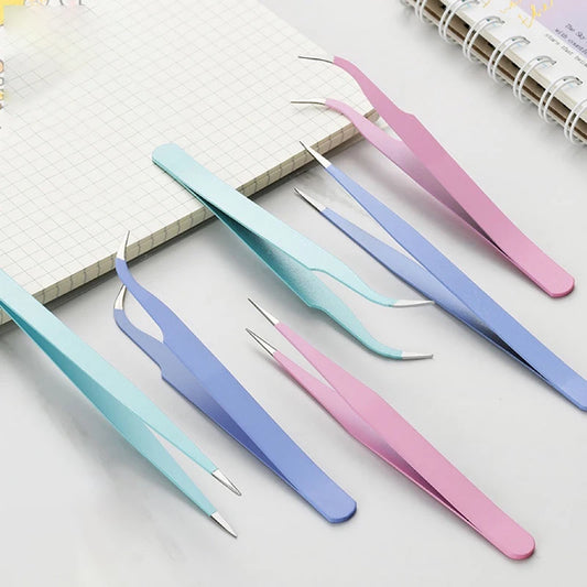 Stainless Steel Macaron Tweezers – Nail Art, Eyelash, Scrapbooking, and DIY Tool