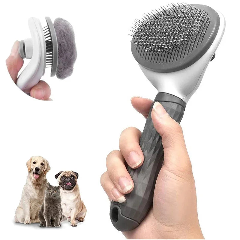 Stainless Steel Needle Pet Comb – Dog & Cat Hair Removal, Grooming & Skin Care Brush