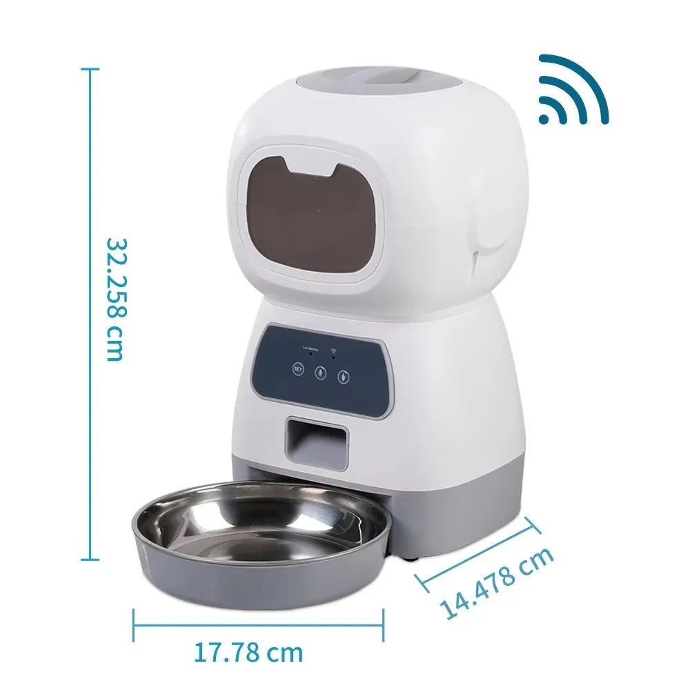 3.5L Smart Automatic Pet Feeder with Voice Recorder