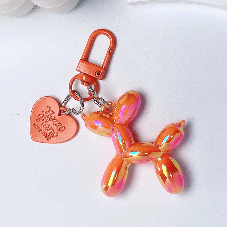 Cartoon Balloon Dog Keychain – Cute Acrylic Bag Charm for Women & Couples