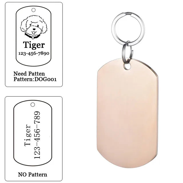 Custom Engraved Dog ID Tag with Name & Phone Number