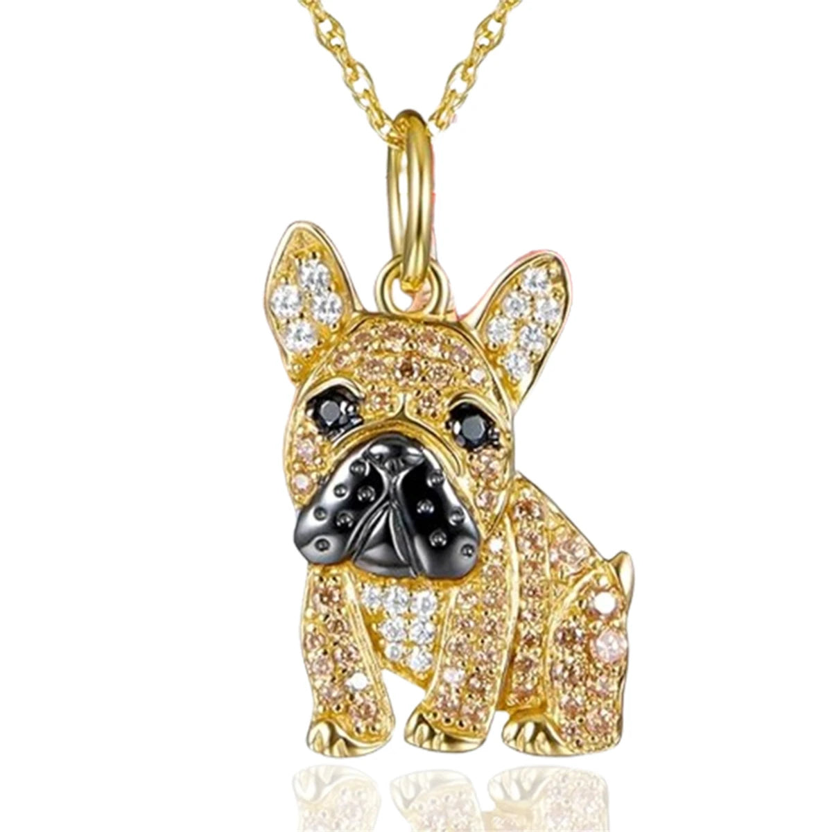 Exquisite Schnauzer Dog Pendant Necklace – Elegant Rhinestone Puppy Jewelry for Women, Perfect Gift for Dog Lovers