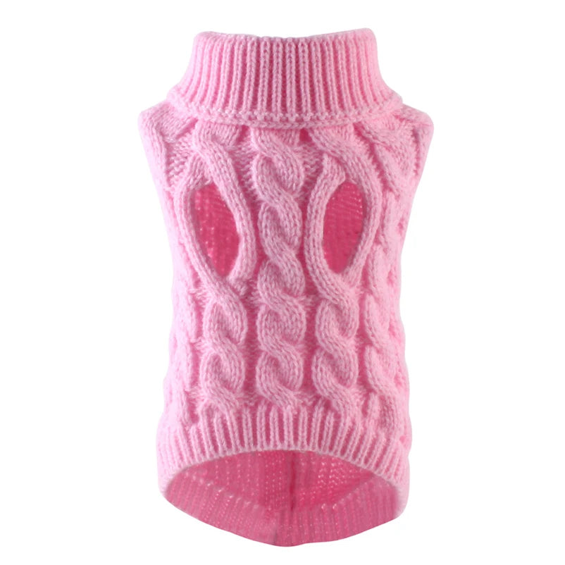 Puppy Dog Sweaters – Winter Warm Pet Turtleneck Vest for Small Medium Dogs & Cats