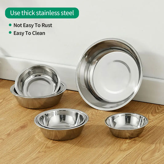 Durable Stainless Steel Pet Bowl - Large Capacity & Rust-Resistant